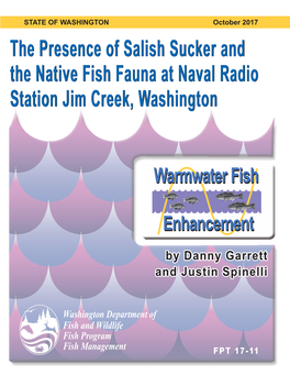 The Presence of Salish Sucker and the Native Fish Fauna at Naval Radio Station Jim Creek, Washington