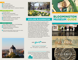 Bloomington Museum Guide