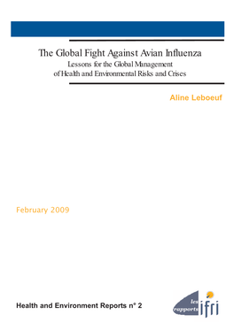 The Global Fight Against Avian Influenza Lessons for the Global Management of Health and Environmental Risks and Crises