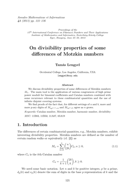 On Divisibility Properties of Some Differences of Motzkin Numbers