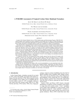 A WSR-88D Assessment of Tropical Cyclone Outer Rainband Tornadoes