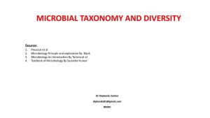Microbial Taxonomy and Diversity