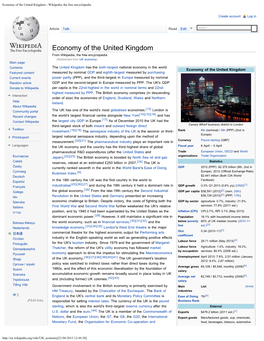 ECONOMY of the UNITED KINGDOM. Wikipedia. June 2013