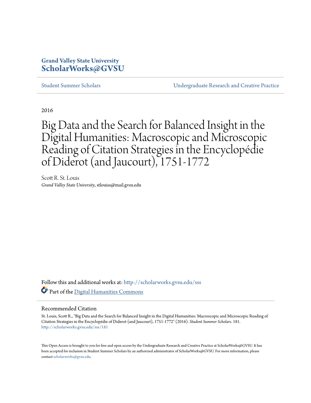 Big Data and the Search for Balanced Insight In