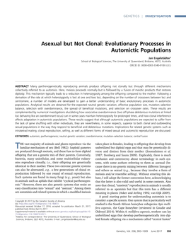 Evolutionary Processes in Automictic Populations