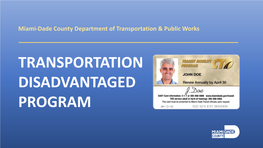 Transportation Disadvantaged Program