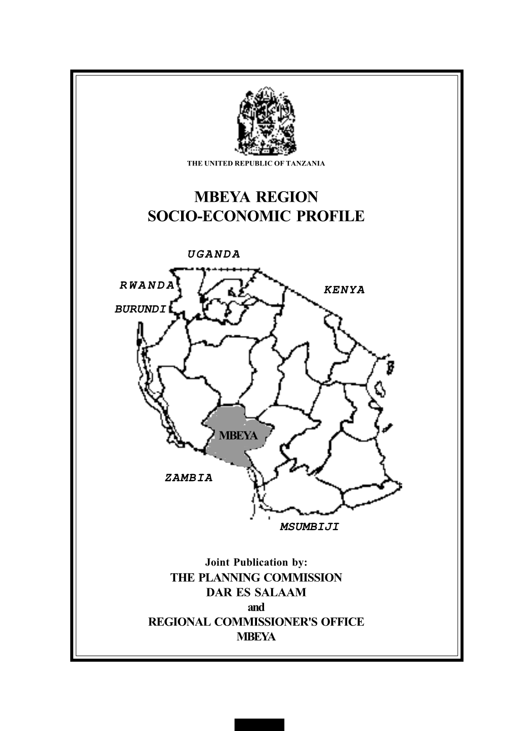 Mbeya Region Socio-Economic Profile