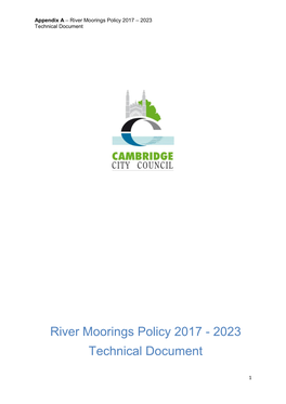 River Moorings Policy 2017 – 2023 Technical Document