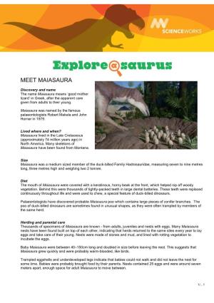 Meet Maiasaura