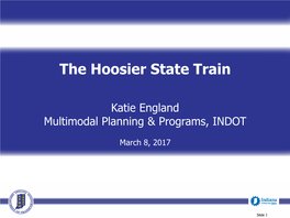The Hoosier State Train