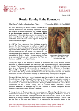 Russia: Royalty & the Romanovs