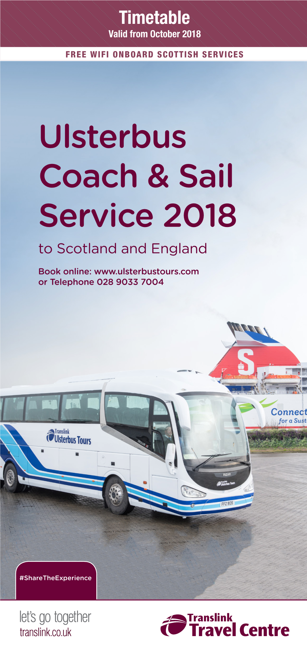 Ulsterbus Coach & Sail Service 2018