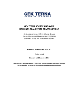 Gek Terna Societe Anonyme Holdings Real Estate Constructions