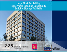 Large Block Availability High-Profile Branding Opportunity Building Signage Available