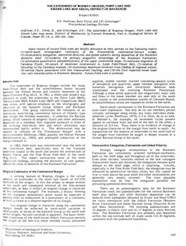 The Externides of Wopma Y Orogen, Point Lake and 60- Kikerk Lake Map Areas, District of Mackenzie