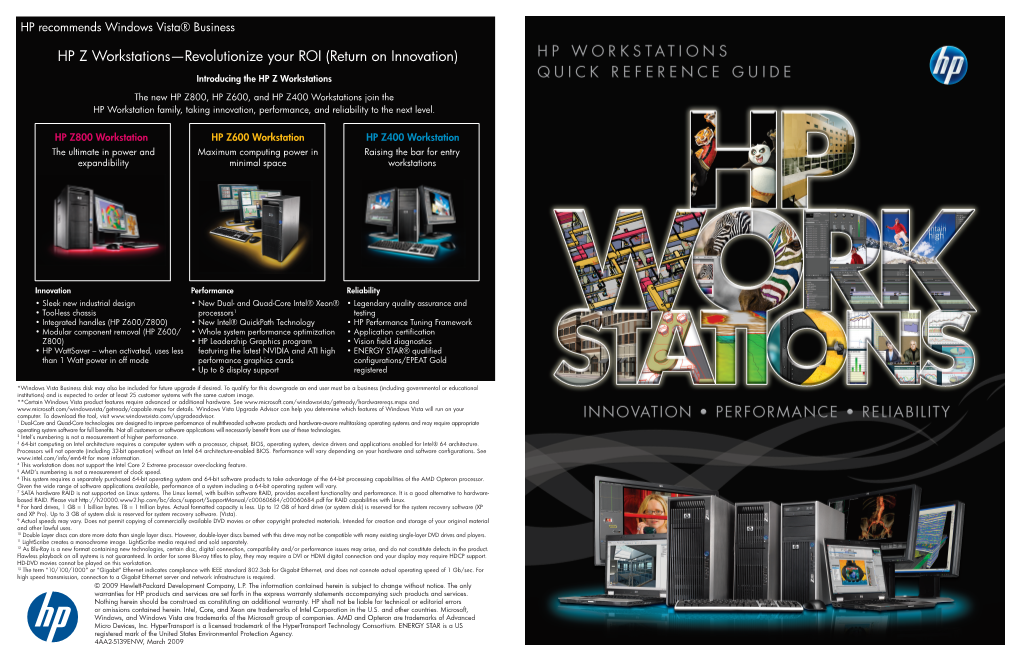 HP Z Workstations—Revolutionize Your ROI (Return on Innovation)