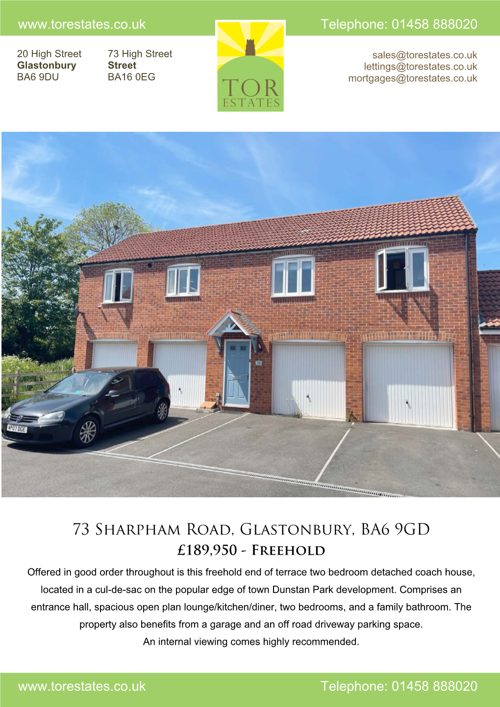 73 Sharpham Road, Glastonbury, BA6 9GD