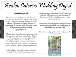 Avalon Caterers Wedding Digest