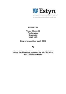 Inspection Report Ysgol Eifionydd 2018