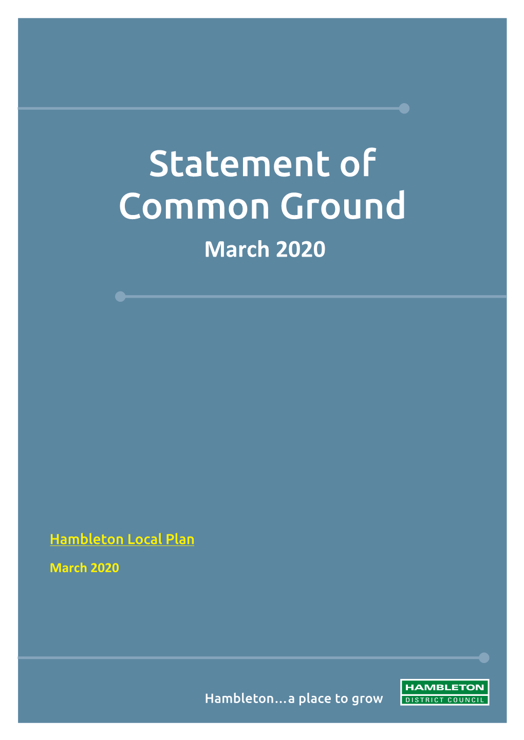 Statement of Common Ground March 2020