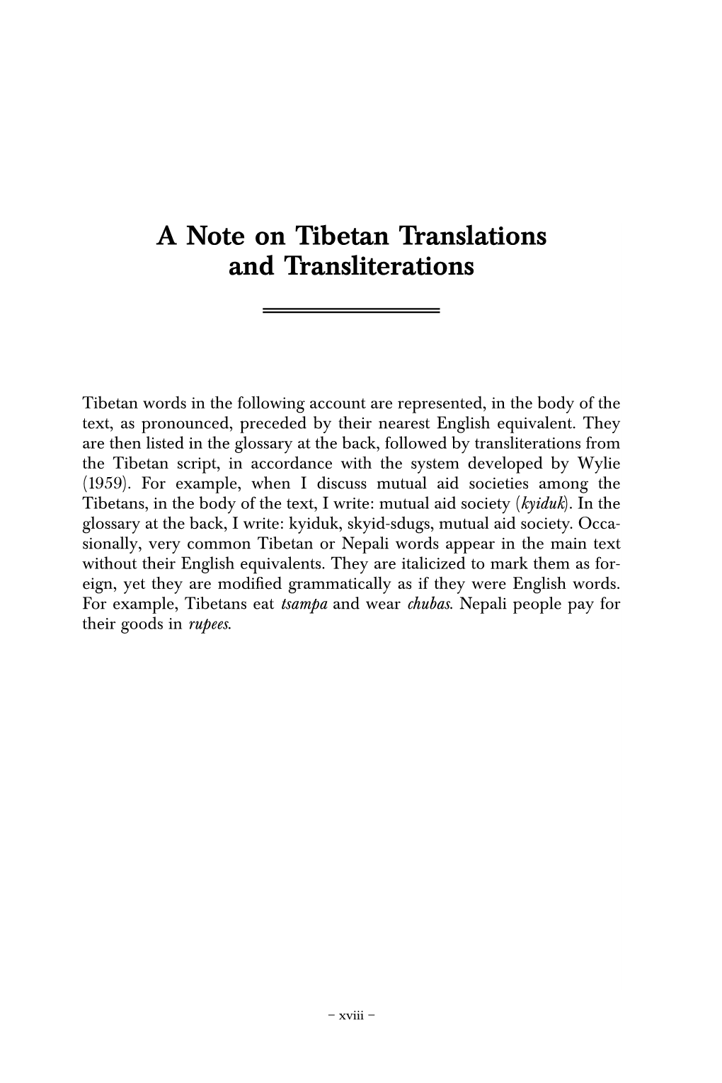 A Note on Tibetan Translations and Transliterations
