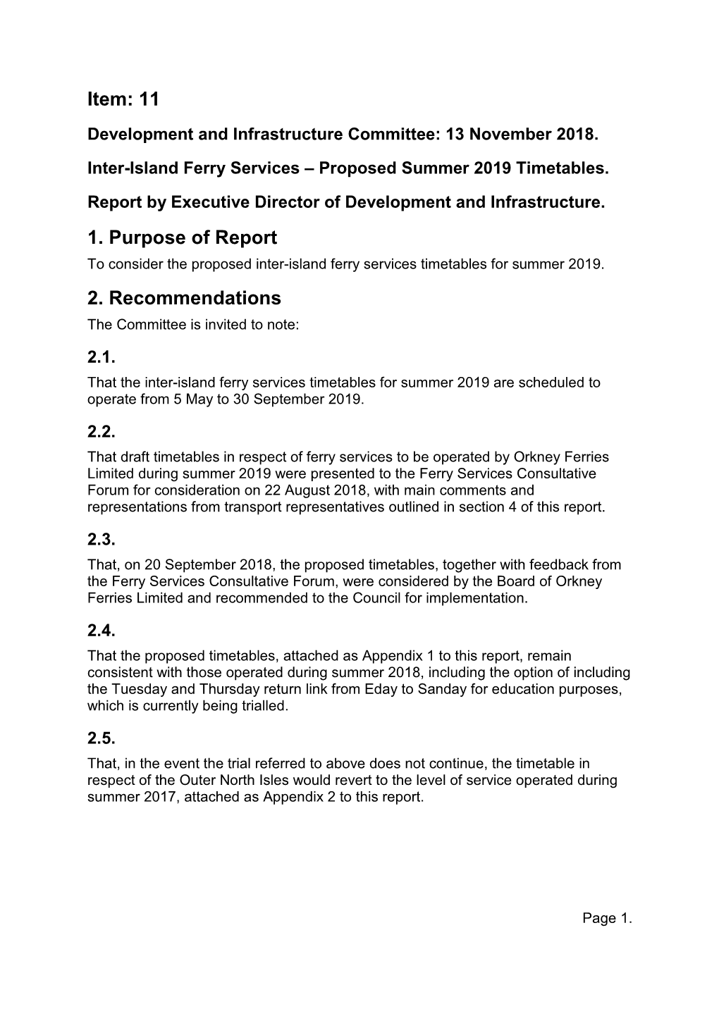 Inter Island Ferry Services Summer 2019 Timetables