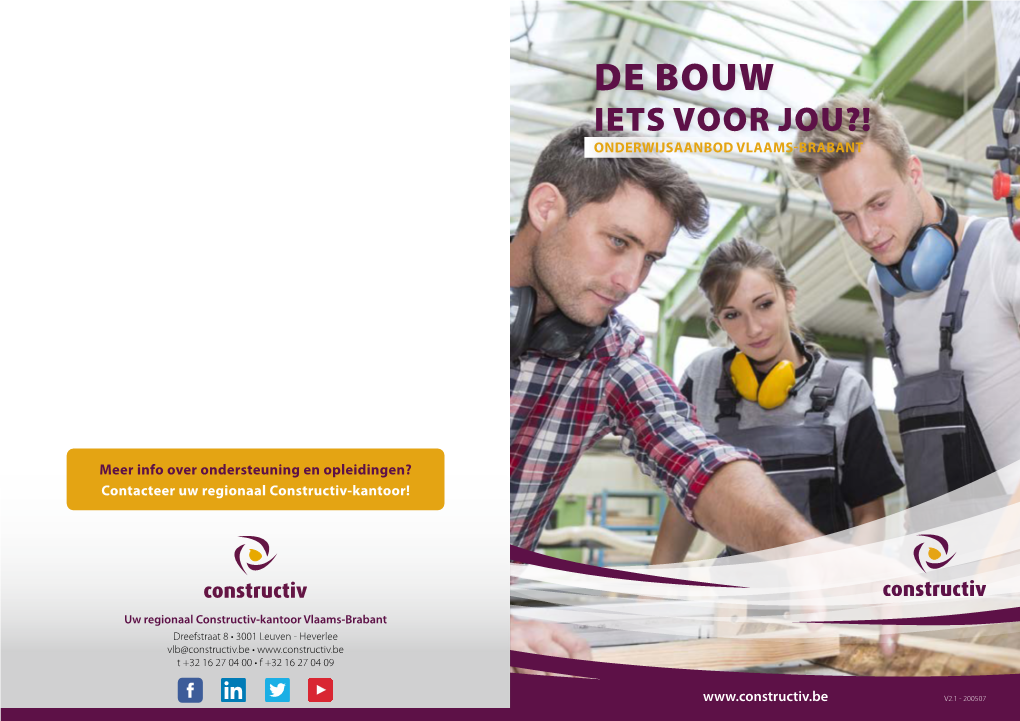 De Bouw Iets Voor Jou?! Onderwijsaanbod Vlaams-Brabant