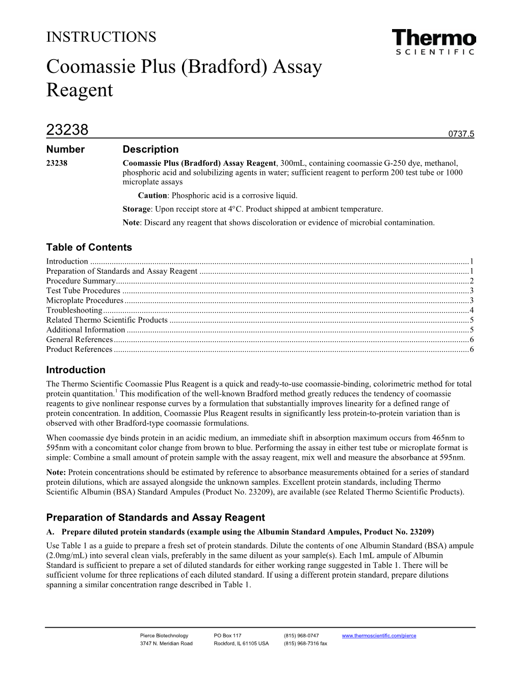 Coomassie Plus (Bradford) Assay Reagent