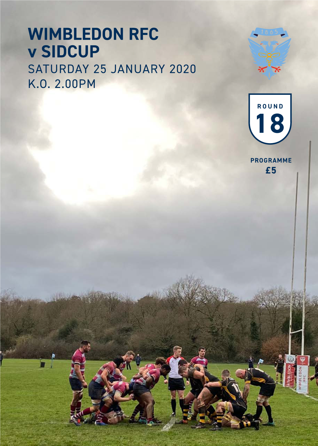 WIMBLEDON RFC V SIDCUP SATURDAY 25 JANUARY 2020 K.O