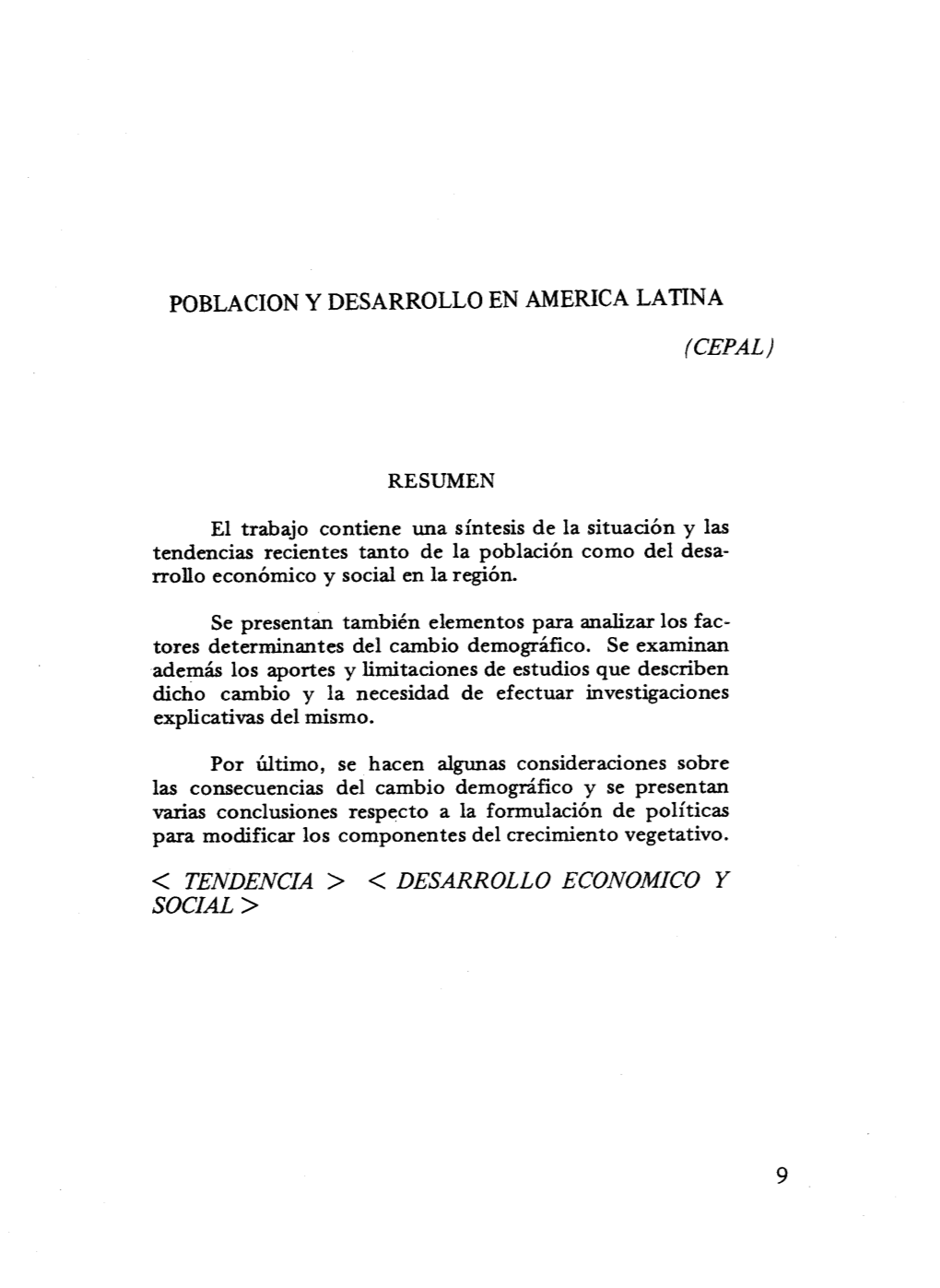 Poblacion Y Desarrollo En America Latina (Cepal)