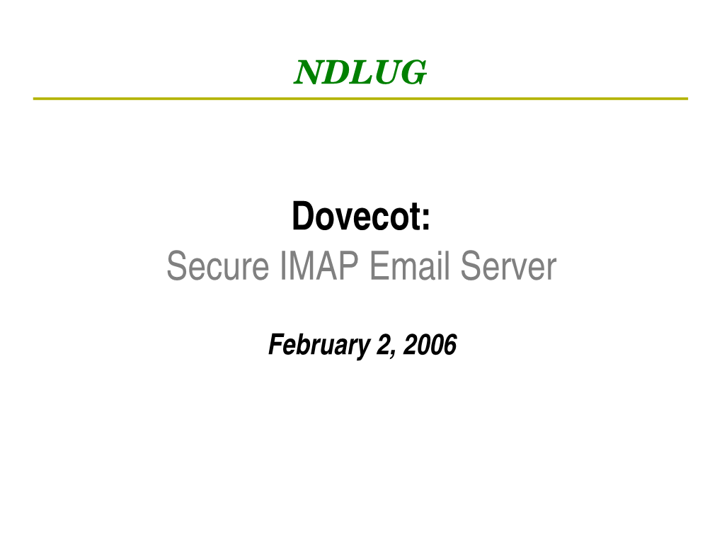 Dovecot: Secure IMAP Email Server