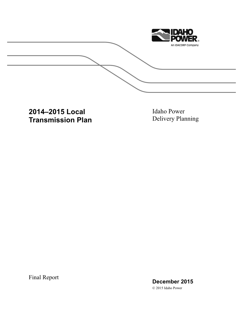 2014–2015 Local Transmission Plan