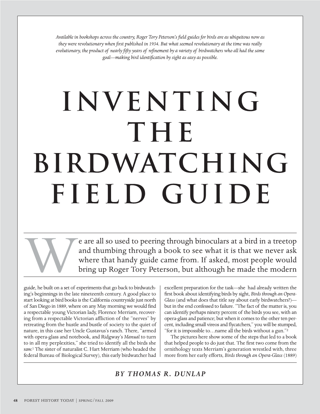 Inventing the Birdwatching Field Guide