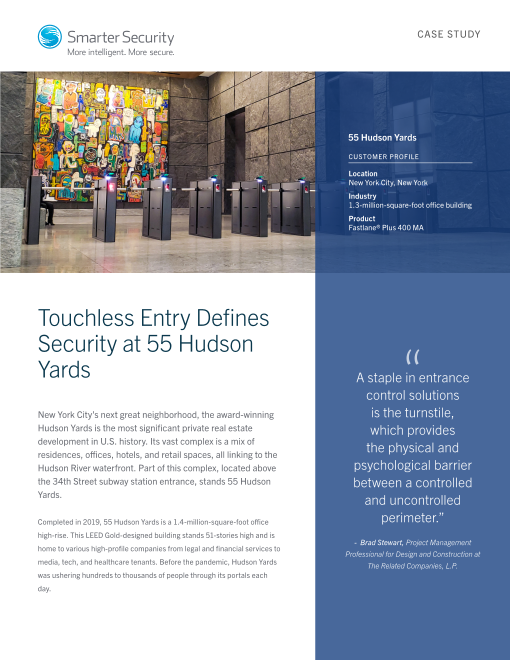 Touchless Entry Defines Security at 55 Hudson Yards
