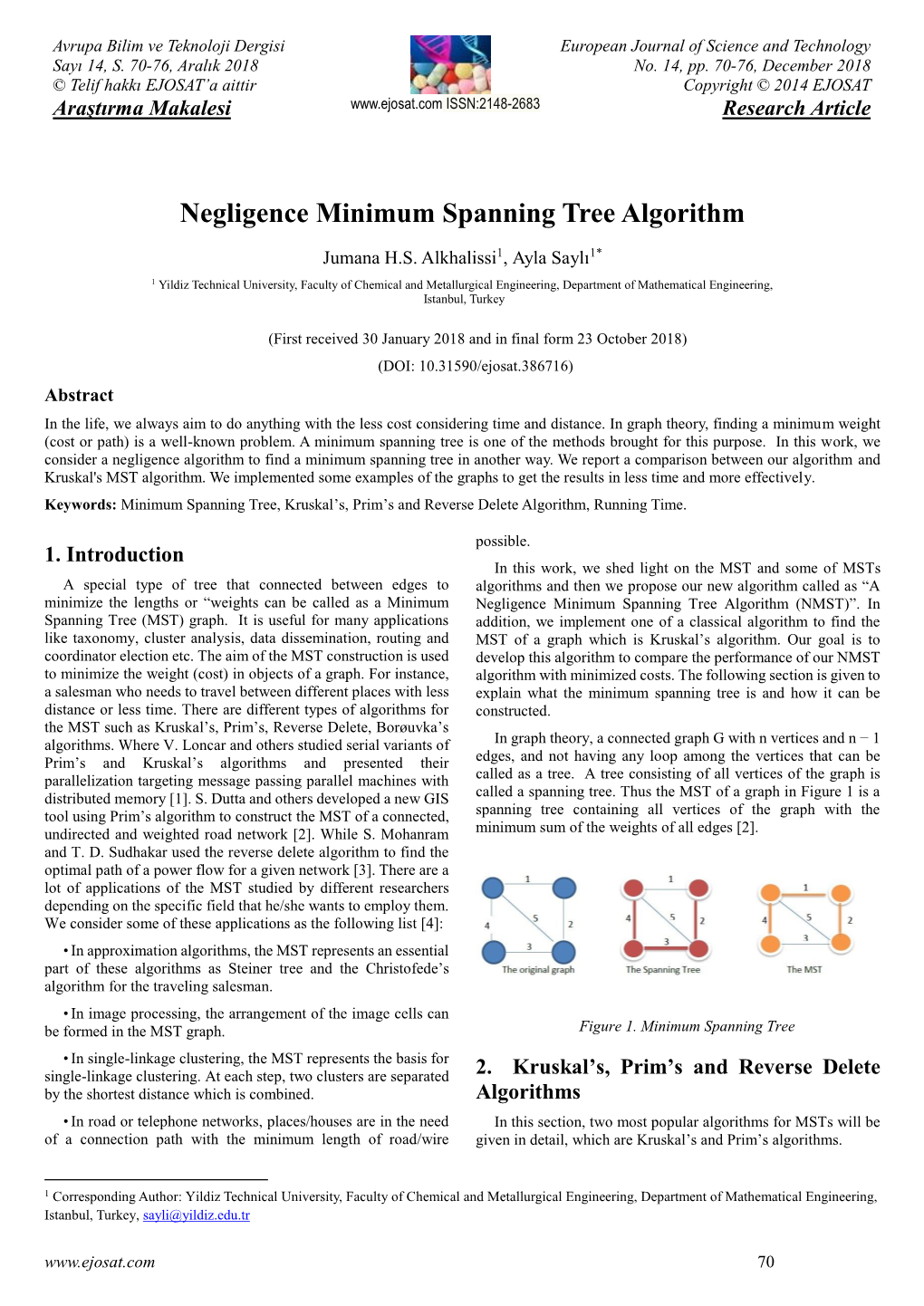 Negligence Minimum Spanning Tree Algorithm