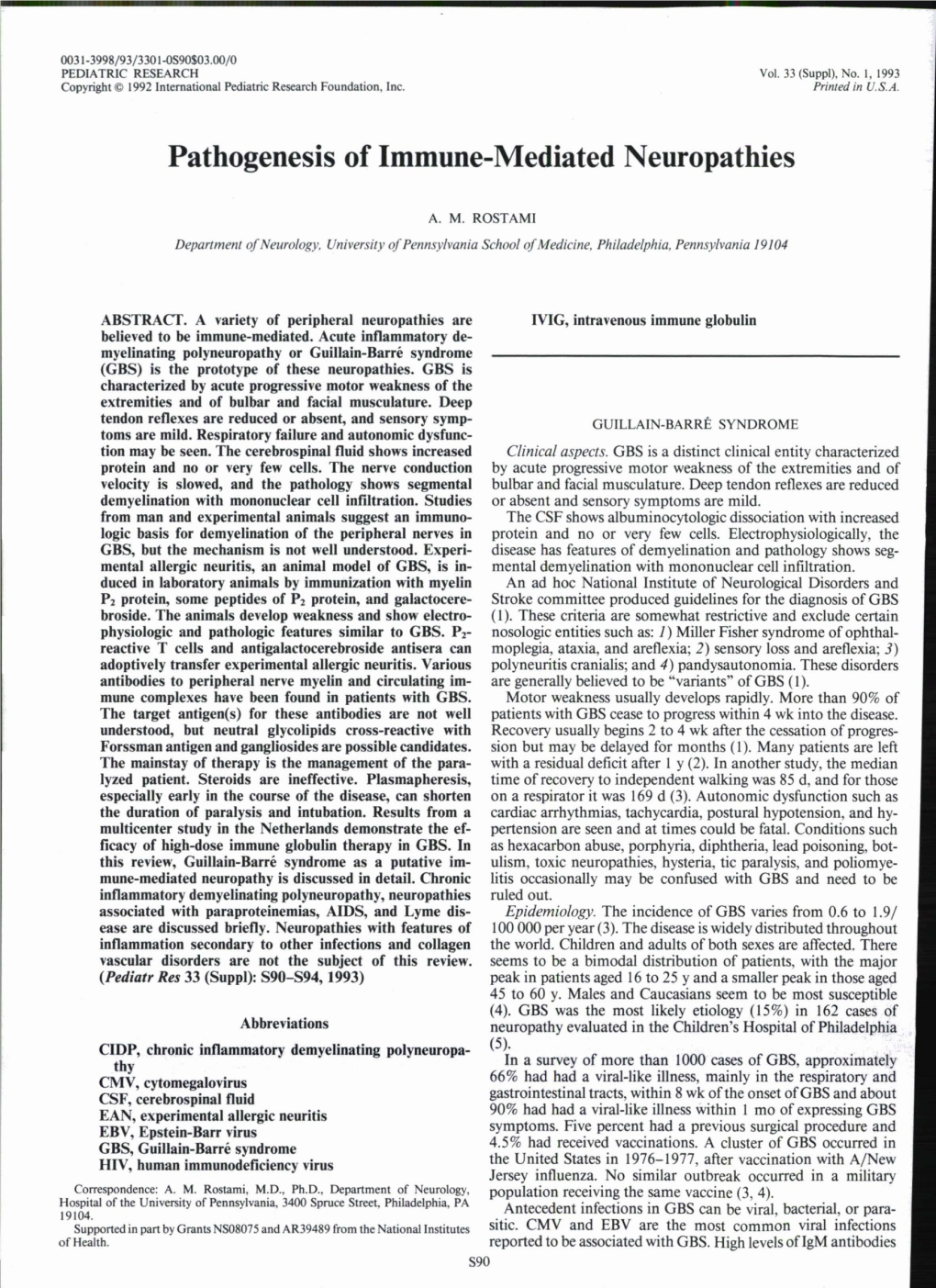 Pathogenesis of Immune-Mediated Neuropathies