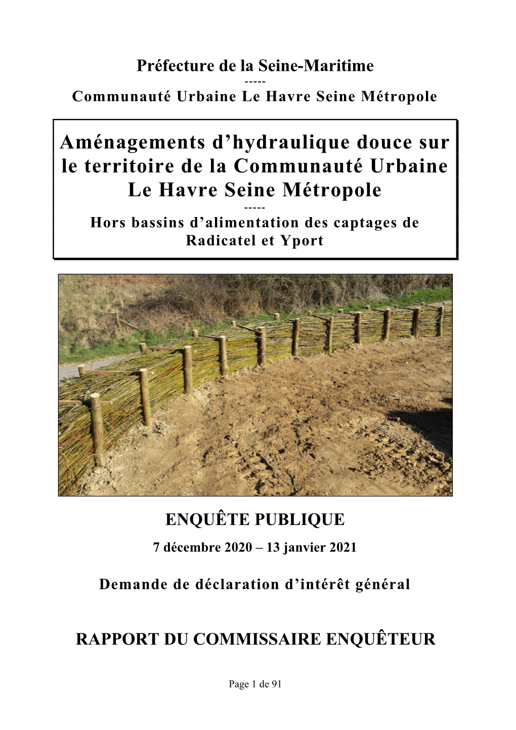 Rapport Aménagements D'hydraulique Douce LHSM