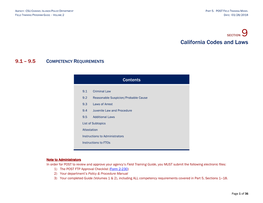 9 California Codes and Laws