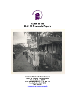 Ruth M. Reynolds Papers