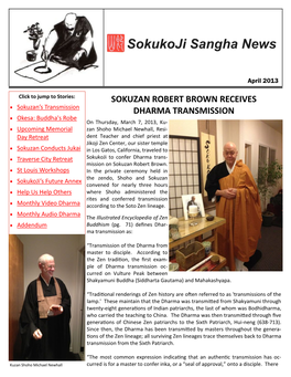 Sokukoji Sangha News