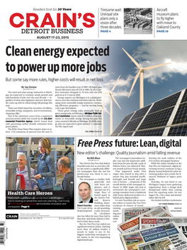 Clean Energy Expected to Power up More Jobs but Some Say More Rules, Higher Costs Will Result in Net Loss