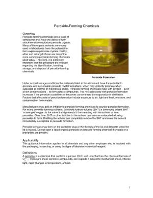 Peroxide-Forming Chemicals
