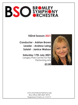 Adrian Brown Leader - Andrew Laing Soloist - Janice Watson