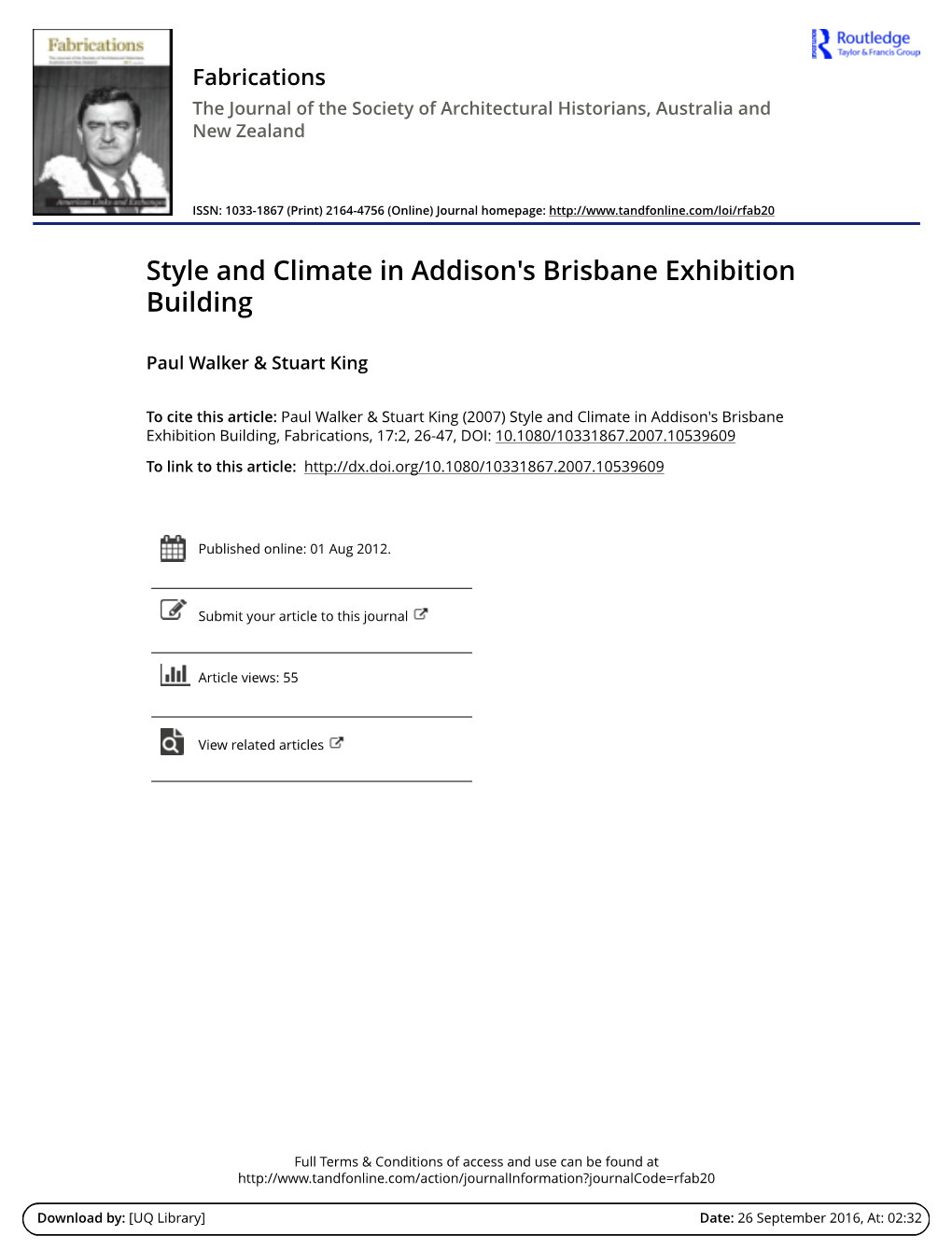 Style and Climate in Addison S Brisbane Exhibition Building.Pdf