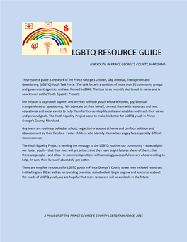 Lgbtq Resource Guide