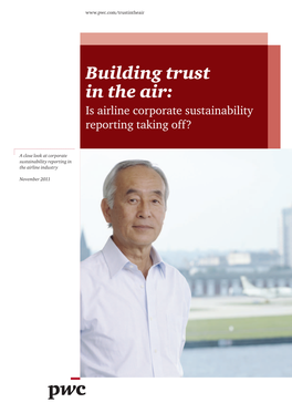 Building Trust in the Air: Is Airline Corporate Sustainability Reporting Taking Off?