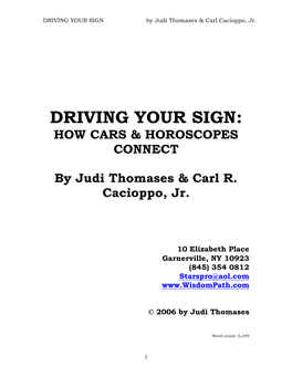 Driving Your Sign: How Cars & Horoscopes Connect