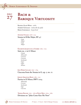 Bach & Baroque Virtuosity