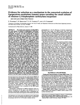 Evidence for Selection As a Mechanism in The