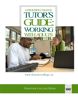 Tutor's Guide: Working with Adult Learners